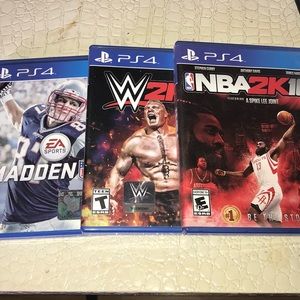 OFFER PS4 Games Madden NFL 17, WWE 2k17, NBA 2k16